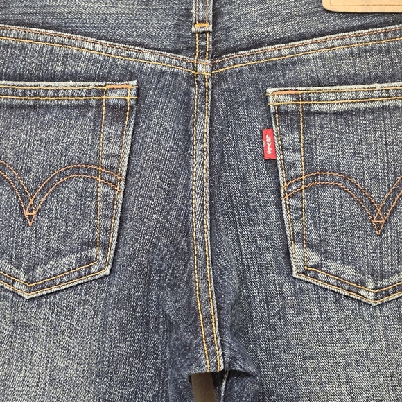 21 LEVI'S 518 DISTRESSED SUPERLOW BOOT CUT JEANS SIZE 1M - Picture 8 of 16